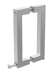 Handle with square tube 15x15mm length 315mm between300mm polished