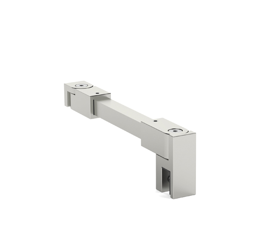 Support bar Bohle rectangular 12x12 1210Cm glass-to-wall chrome