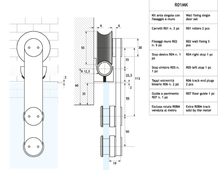 Klizni sistem R1 System mat