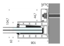 Komplet Ograje  BV6500L 5mt Profil Maska Klešče Za Pritrjevanje Mat Za 16mm Steklo