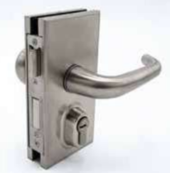 Right lock with lever handle and knob + cylinder