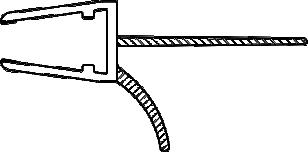 Spodnje Tesnilo Za Tuš Kabine Metlica 2500mm G 207 Za Steklo 6-8mm