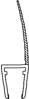 Gerade Dichtung für Duschkabinen 2500mm G 047 für Glas 6-8mm