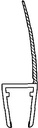 Straight seal for shower enclosures 2500mm G 047 for glass 6-8mm