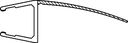 Tesnilo Za Tuš Kabine Ravno Peresce 2500mm G 043 Za Steklo 8-10mm