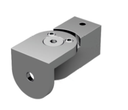 GH BQ15M articulated wall end fitting for square TQ15 bars, 15x15mm