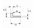 GH CHCB01-320 Cheo lower snap-on cover for CHF01/CHF02, L320cm
