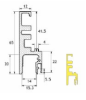 GH CHF01 Cheo - Profilo Vetro Fisso A Parete/Soffitto