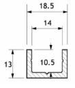 GH CHU01 Cheo low-profile channel for fixed glass