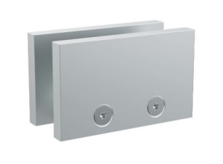 GH GC20 flächenbündiger rechteckiger Klemmhalter Glas/Wand, B50 H30