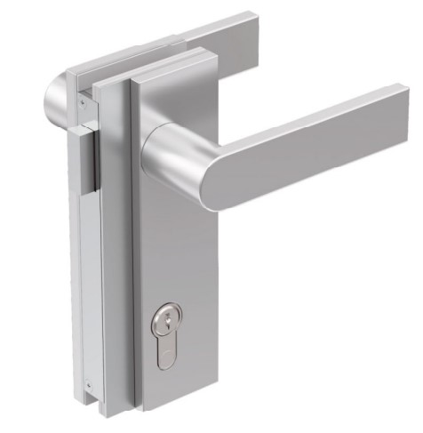 GH GLV01C vertical magnetic lock for rebated doors, cylinder version