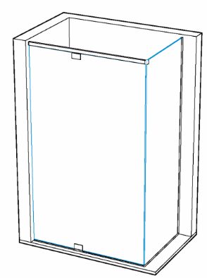 GH GRK02 PBF-Gyro kompletní sada stěna/sklo, L1500mm