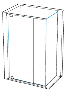GH GRKW02 PBF-Gyro komplet zid/staklo, L2000mm