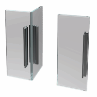 Pair of self-adhesive handles IPH01 160mm polished
