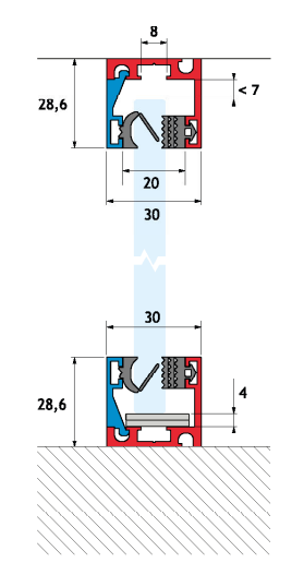 GH MP02-300 Magna Pars - &quot;U&quot; Profil, Sestavljen iz MP03+MP04 L.300cm