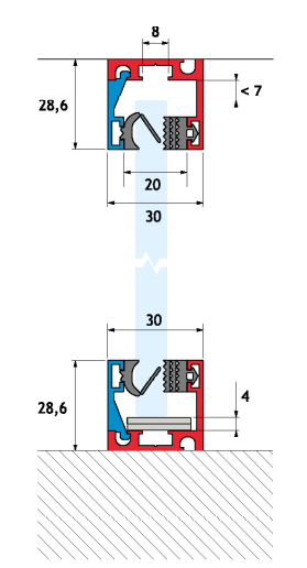 GH MP02-300 Magna Pars - "U" Profil, Sestavljen iz MP03+MP04 L.300cm