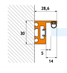 GH MP05-300 Magna Pars - Profilo Stipite L.300cm