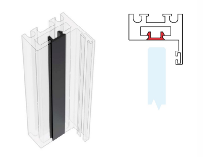 GH MPS04 Magna Pars - groove-cover seal for Mp05 Magna Pars - end cap profiles Mp01/Mp