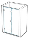 GH PLK01-DX Pbf-Plio kompletan komplet zid-zid desni - L.1500mm
