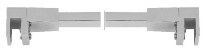 GH QB08 pravokotna stabilizacijska prečka, steklo/steklo 90°, 10x20, L1200mm