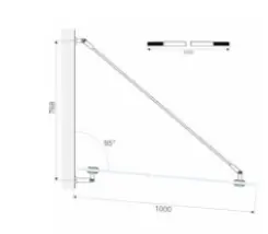 GH SGK105 Shelter Zugstangenset für Vordach, Ausladung 1000-1100mm