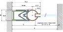 GH SHP01 profile hinge with lift on opening, L220cm