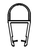 Seal for shower enclosures bulb-type 2500mm G 052 for glass 6-8mm