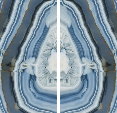 Agate Blue Velvet Bookmatch