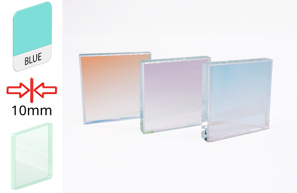 Float Extrasv. Dikroično Blue 10mm 