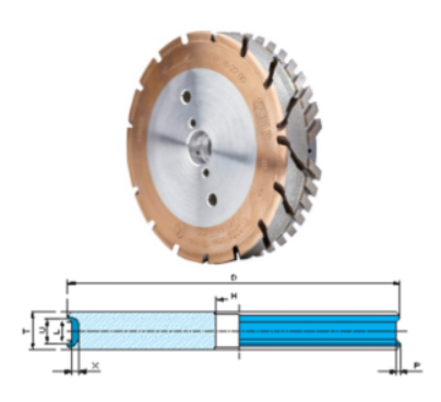 Trapezoidal Edge Wheels Continuous Band "Reverse" C10 D200 Hole 35