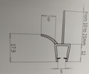 Spodnje Tesnilo Za Tuš Kabine Metlica 2500mm G 207 Za Steklo 6-8mm