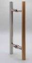 Wooden handle H600 hole centres 450mm oak/stainless steel polished
