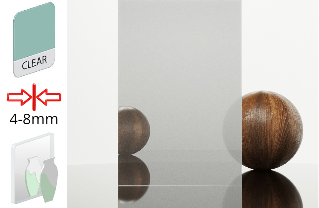 Pilkington Mirrorpane Chrome Spy Clear Ogledalo