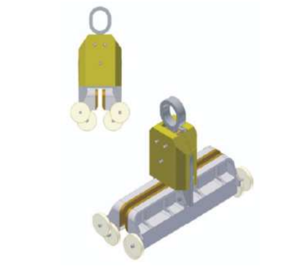 Clamp for glass with lowered frame PB Model
