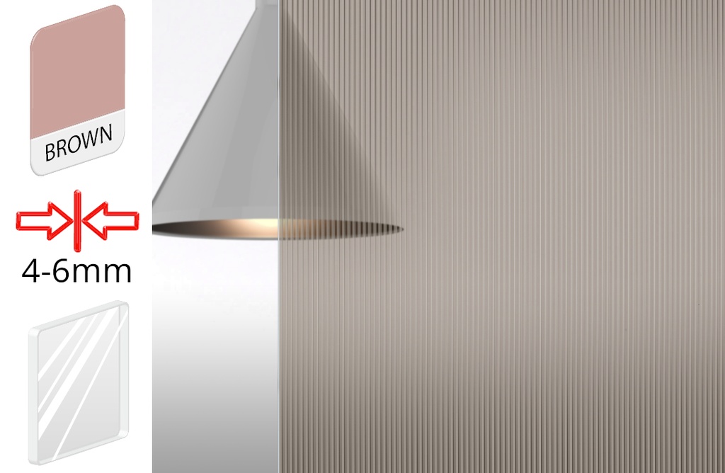 Madras Millerighe Bronze transparent