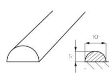 Acrylic sealing threshold for shower enclosures H5mm L2500mm