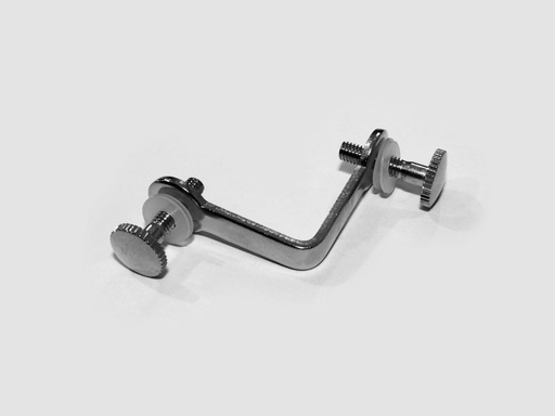 Flat clips on 2 screws nickel