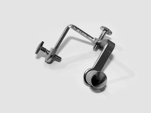 Flat clips on 3 screws nickel