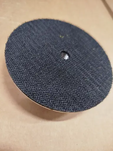 Adapter with hook-and-loop for polishing plates