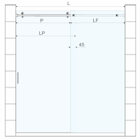 Drsni Sistem Za Tuš Kabino Zid/Zid Mat Rs System