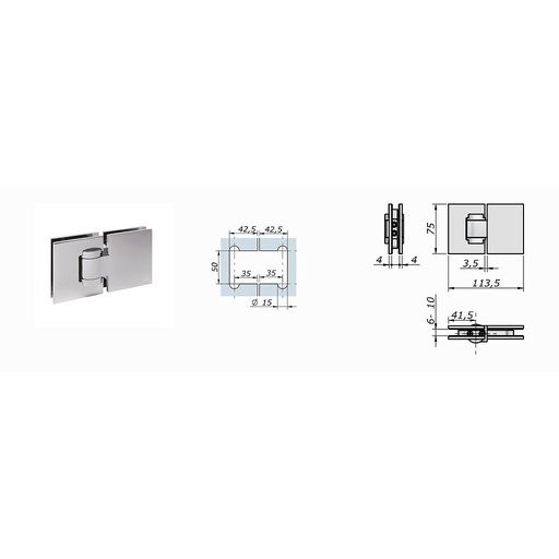 AS 03 two-arm aluminium bracket, silver