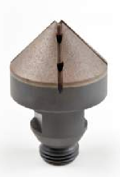 Diamond countersink with slots 0-35 MM thread 1/2" H75MM