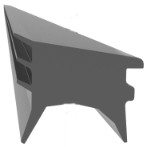 Front sealing thick rubber for railings GLM0501 and GLM0502