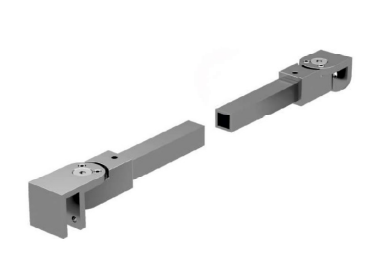 GH BQ15VM glass support bar articulated square section glass-to-wall bar S.15X15 L.1200mm