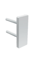 End fitting through glass for shower enclosure on glass 3x1cm glossy