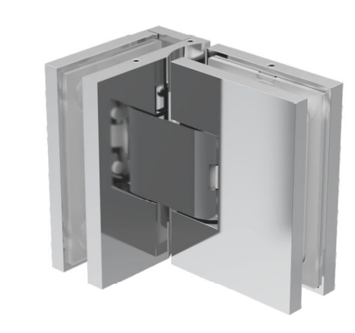 GH CQR04 hinge adjustable chrome glass-to-glass 90°