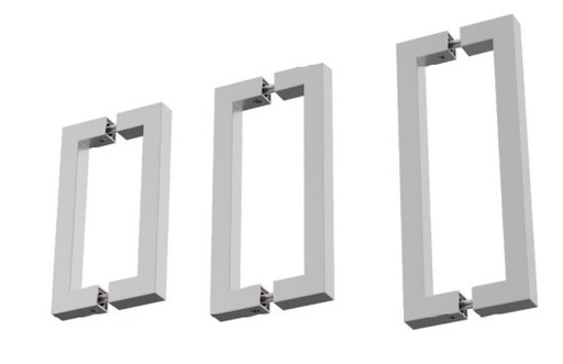 GH DH27-135 pair of handles with square section S.15X15 hole centres135 L.150mm