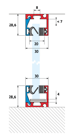 GH MP02-300 Magna Pars - "U" profile, assembled from MP03+MP04 L.300cm