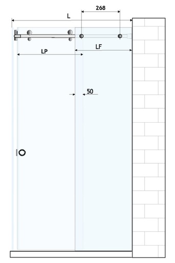 GH MSK90 Ms System - corner sliding shower kit 90°