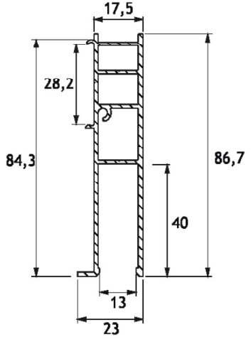 GH PRF02 Panta Rei - fixed glass profile/cover